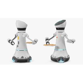 Careobot 4 Service Robot with Empty Tray 3D model